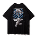 Couple Print Round Collar Loose T-shirt