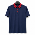 Navy Blue Short-Sleeve Casual Top