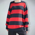 Girls Oversize Striped Sweatshirts